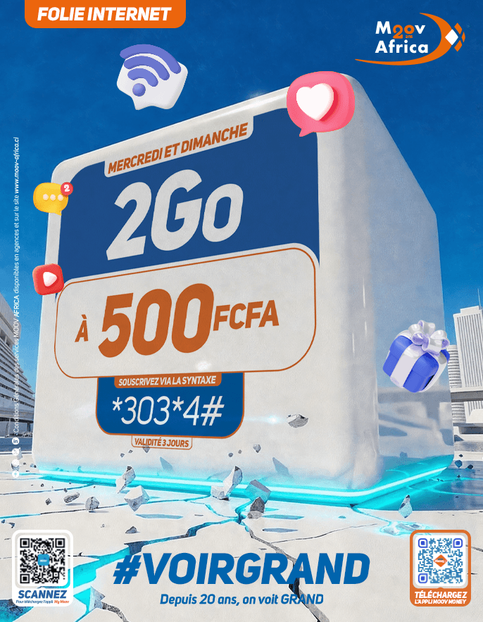 Folie Internet : 2 Go à 500 FCFA