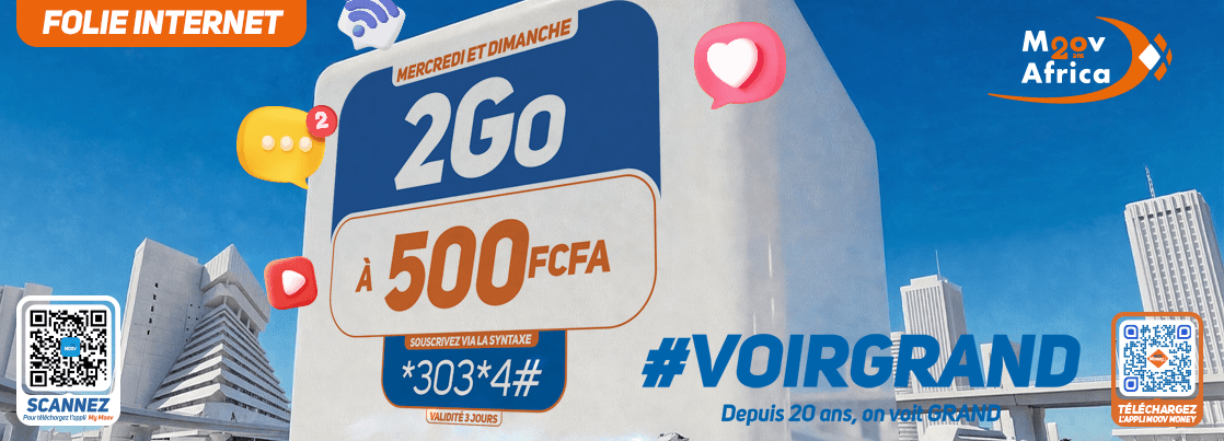 Campagne 20 ans : 2 Go à 500 FCFA